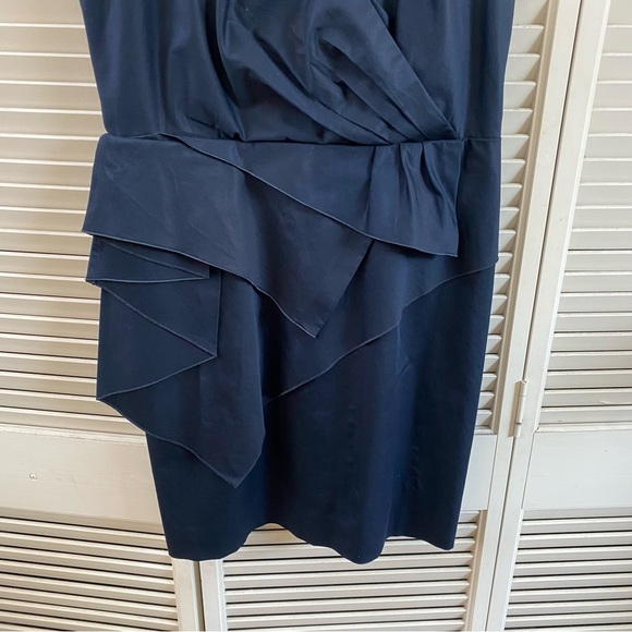 Anthropologie Leifsdottir Navy Blue Collar Sheath Dress - Picture 4 of 7